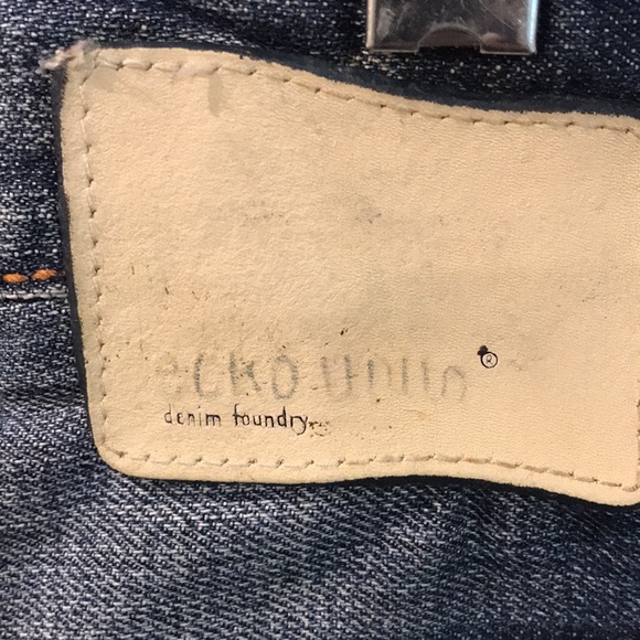 Ecko Unltd Denim Shorts Mens 32 Blue Jean Y2K Bermuda Baggy Streetwear Embroider - Picture 6 of 12